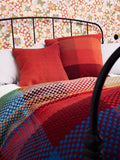 GRADIENT & SQUARES RED - CUSHION COVER