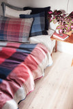GRADIENT & SQUARES BLUE - CUSHION COVER