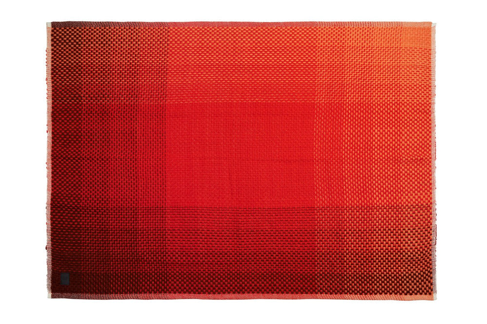 GRADIENT RED WOOL - THROW